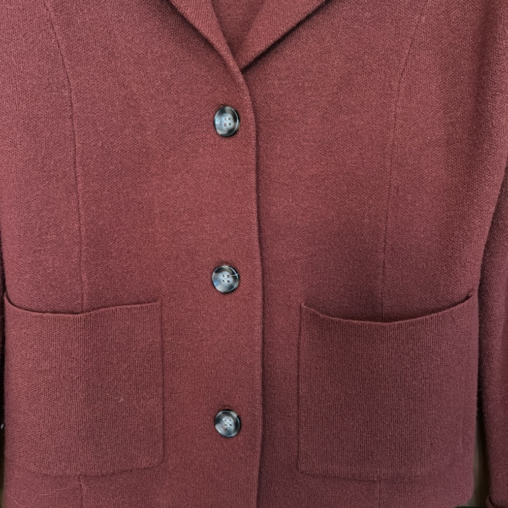 Adrienne Vittadini Rust Colored Button Cardigan S… - image 3